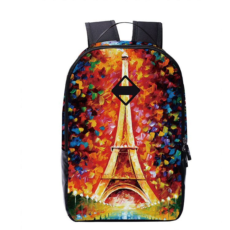Drop shipping Wholesale cheap Eiffel tower print book satchel bag