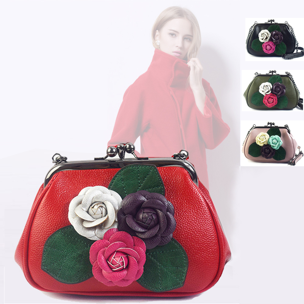 Wholesale Drop shipping OEM 3D Rose Flowers fashion bags for women