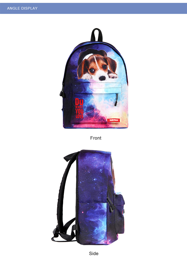 Hot sale cheap 3D printed animal backpacks book bags