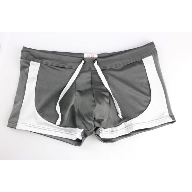 mens stretch short swim trunks