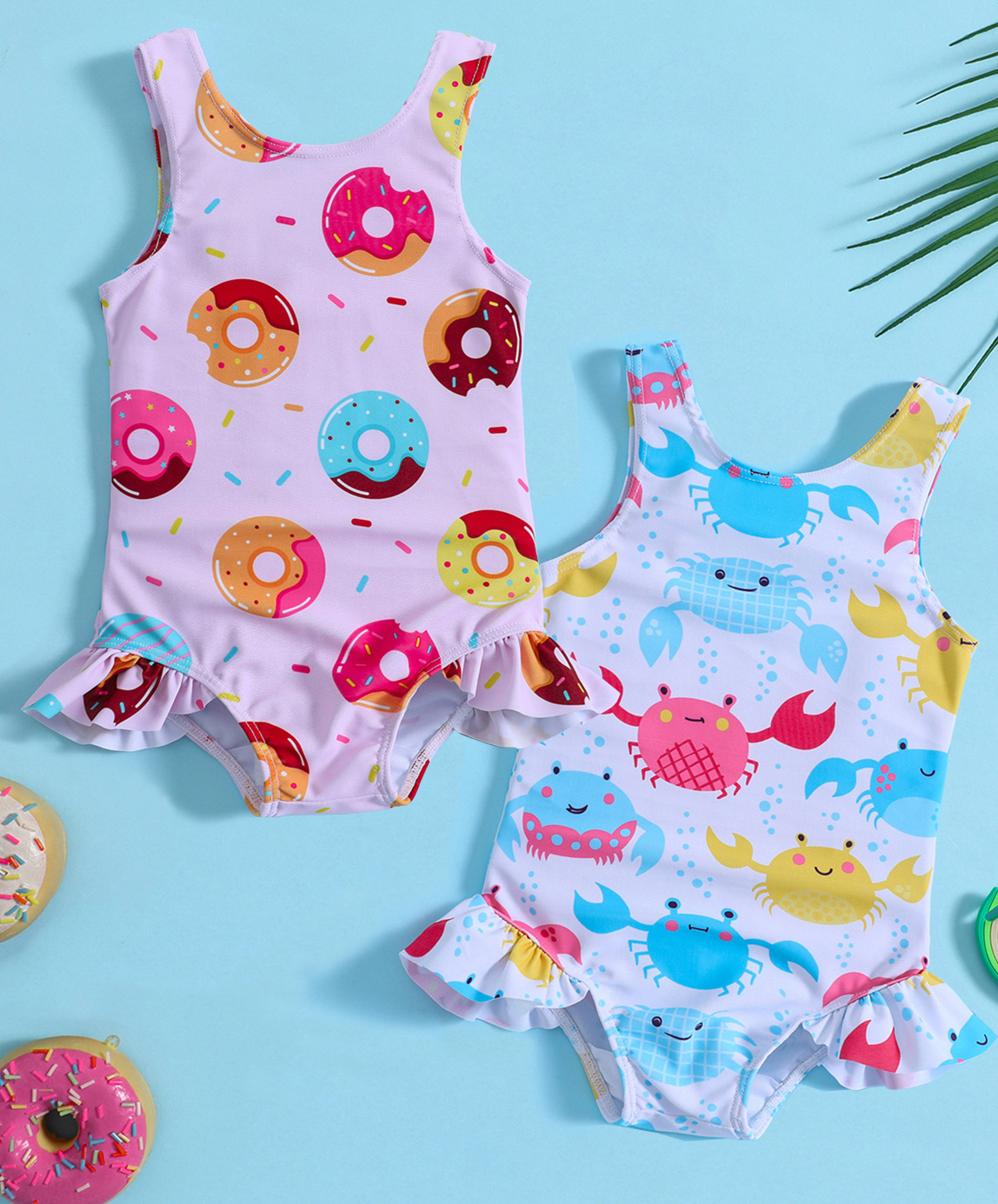 Kids Bathing Suit Ruffles Design Good Quality Stretch Children Swimwear Fashion Show Girl Bikini from Wintu Industry Co., Ltd