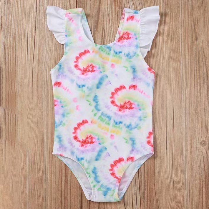 Baby Girl Tie-Dye One Piece Swimsuit with Ruffles From Wintu Industry Co., Ltd – 25+ Years of Swimwear Expertise