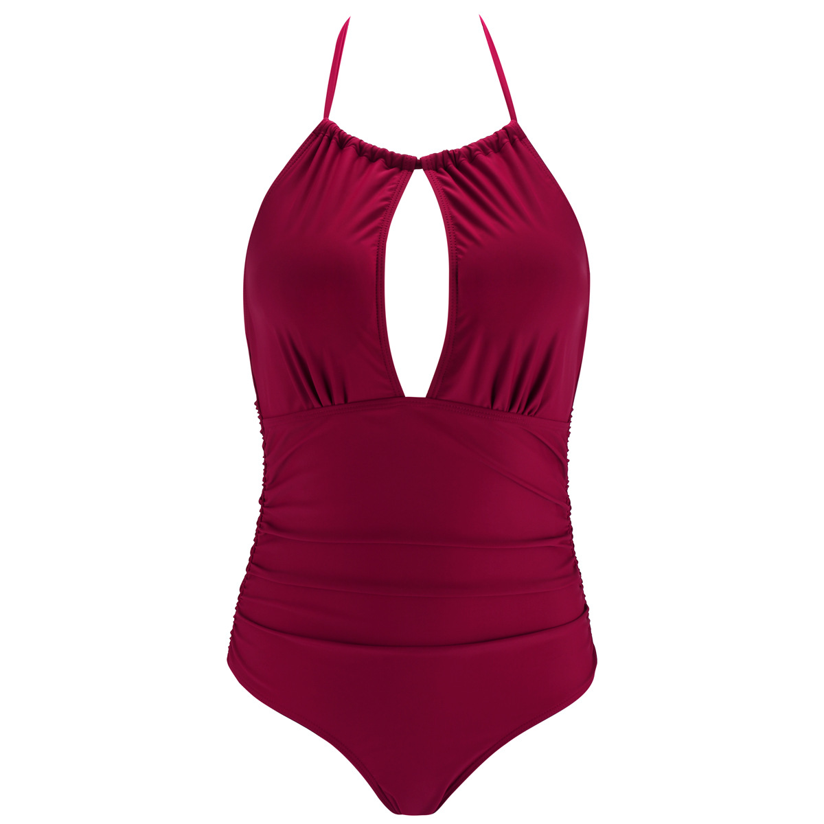 red high neck swimsuit brands